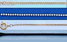 Necklace Curb Chains or Cords, Assorted Sizes