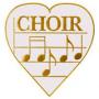 Choir Music Heart and Notes Pins