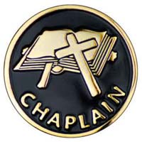 Chaplains Pin with Cross and Bible