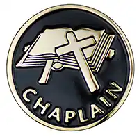 Chaplain Pin, Chaplain Badge with Cross & Bible
