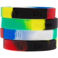 Colors of Salvation Silicone Bracelets Factory Seconds (Pkg of 12)