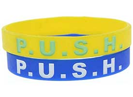 Pray Until Something Happens - PUSH - Silicone Bracelets 