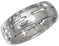 Sterling Silver Open Cross Ring