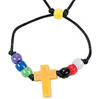 Colors of Faith Cross Bracelets Craft Kits (Pkg of 12)