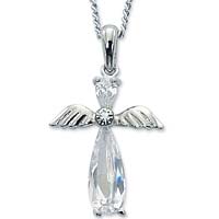 Crystal Angel Necklace for Girls