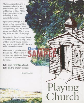 Playing Church Parable Tract Leaflet  Pack of 50