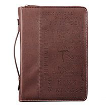 Names of Jesus Bible Cover in Burgundy