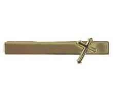 Men's Tie Bar with Cross Gold Plated