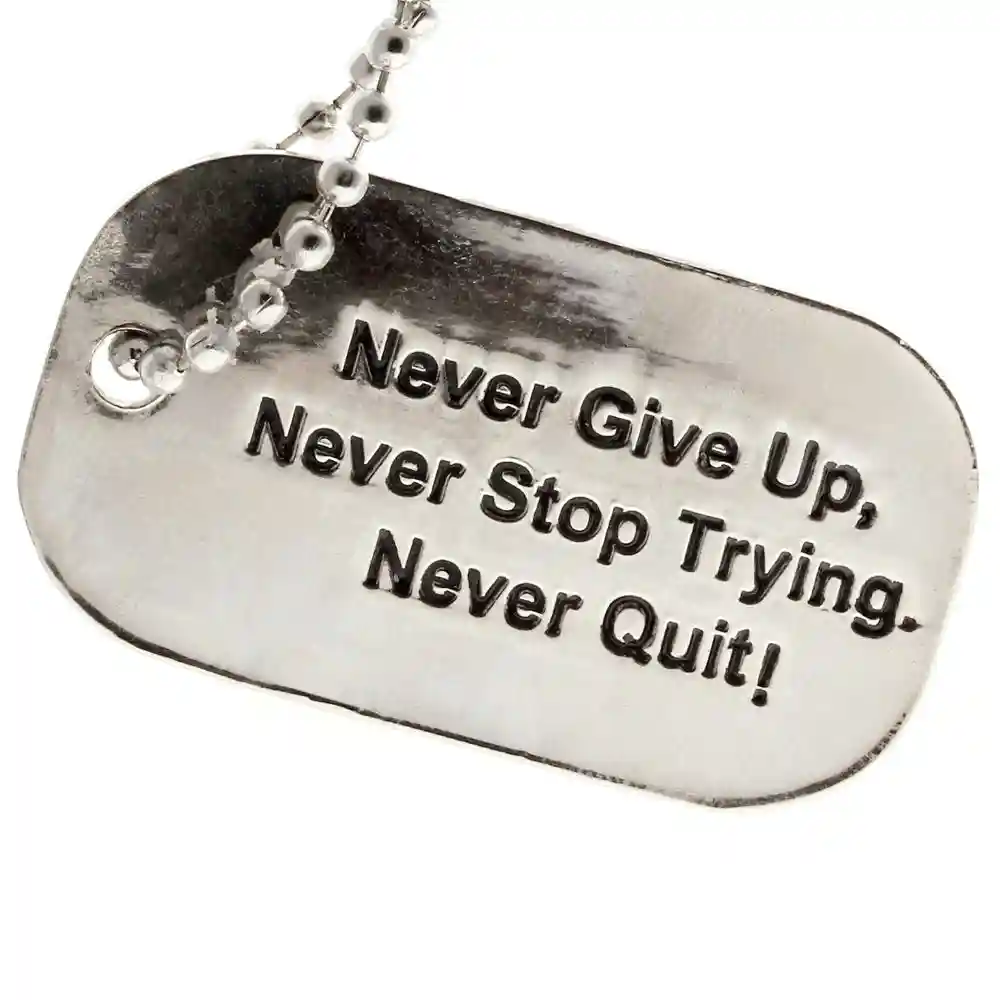 Soccer Dog Tag Never Give Up