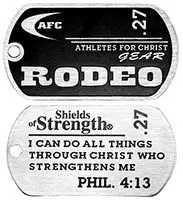 Rodeo Necklace with Phil 4:13 Bible Verse