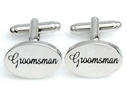 Groomsman Silver Cuff Links