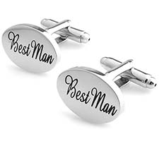 Best Man Silver Cuff Links