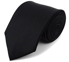 Men's Black Tie - Funeral Tie