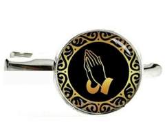 Praying Hands Gold Men's Tie Bar 