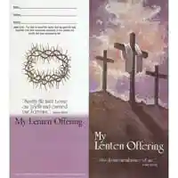 $10 Calvary Crosses Lenten Quarter Folders (Pkg of 50)