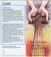 $10 Hands of God Lenten Quarter Coin Folders (Pkg of 50)