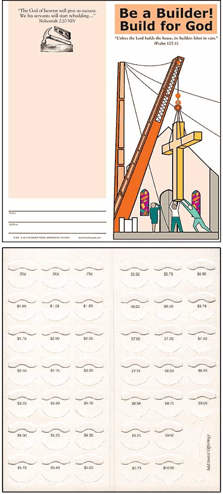 $10.00 Building Fund Donation Coin Folders