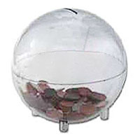 Clear Globe Offering Bank Plastic