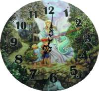 Guardian Angel Plate Wall Clock Analog