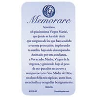 Memorare Spanish Inspirational Plastic Holy Card
