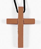Wood Cross Necklace - Bargain Priced