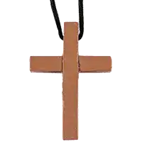 Wood Cross Necklace - Bargain Priced