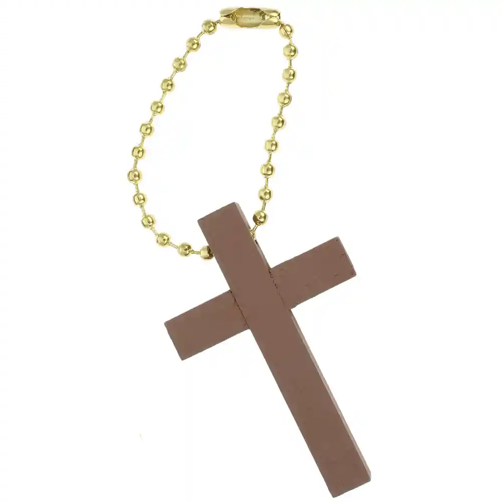 Inexpensive Wood Cross Key Chains - Christian