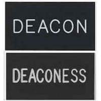 Deacon and Deaconess Black Magenetic Badge