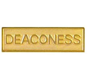 Deaconess pin badge gold