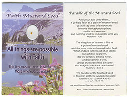 Faith Mustard Seed Pocket Card, Parable of the Mustard Seed