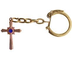Bronze Cross Key Ring (Pkg of 25)