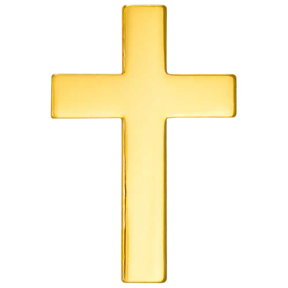 Quality Gold Plated Metal Pocket Cross 1.25 inches