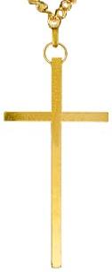 Gold Cross Necklace Extra Large 4 Tall
