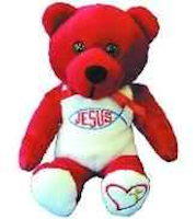 Jesus Stuffed Bear with Fish Logo