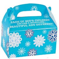 Snowflake Handle Treat Gift Boxes (Pkg of 24)