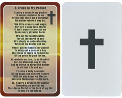A Cross in My Pocket Prayer Card - Stainless Steel