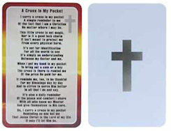 Cross in My Pocket Steel Prayer Card