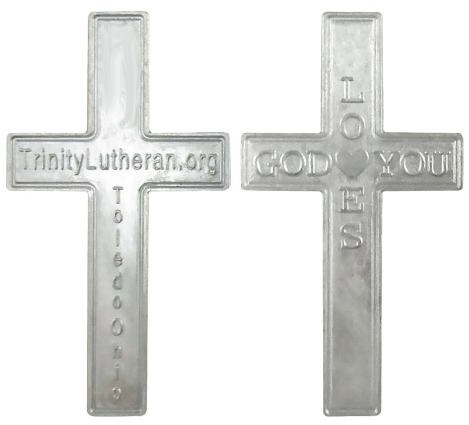 Pocket Crosses with Church Name & Phrase 3000 Minimun