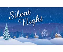 Silent Night Vinyl Christmas Banners