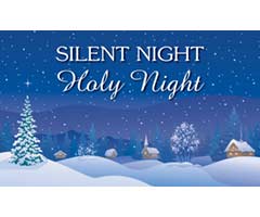 Silent Night, Holy Night Vinyl Christmas Banners