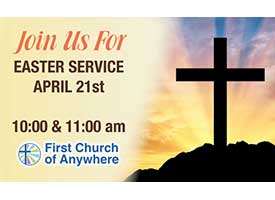 Custom Easter Church Banners, Easter Service Banner - 3 x 5 Foot
