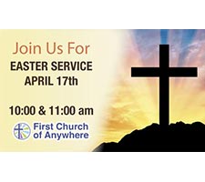 Custom Easter Service Outdoor Banner
