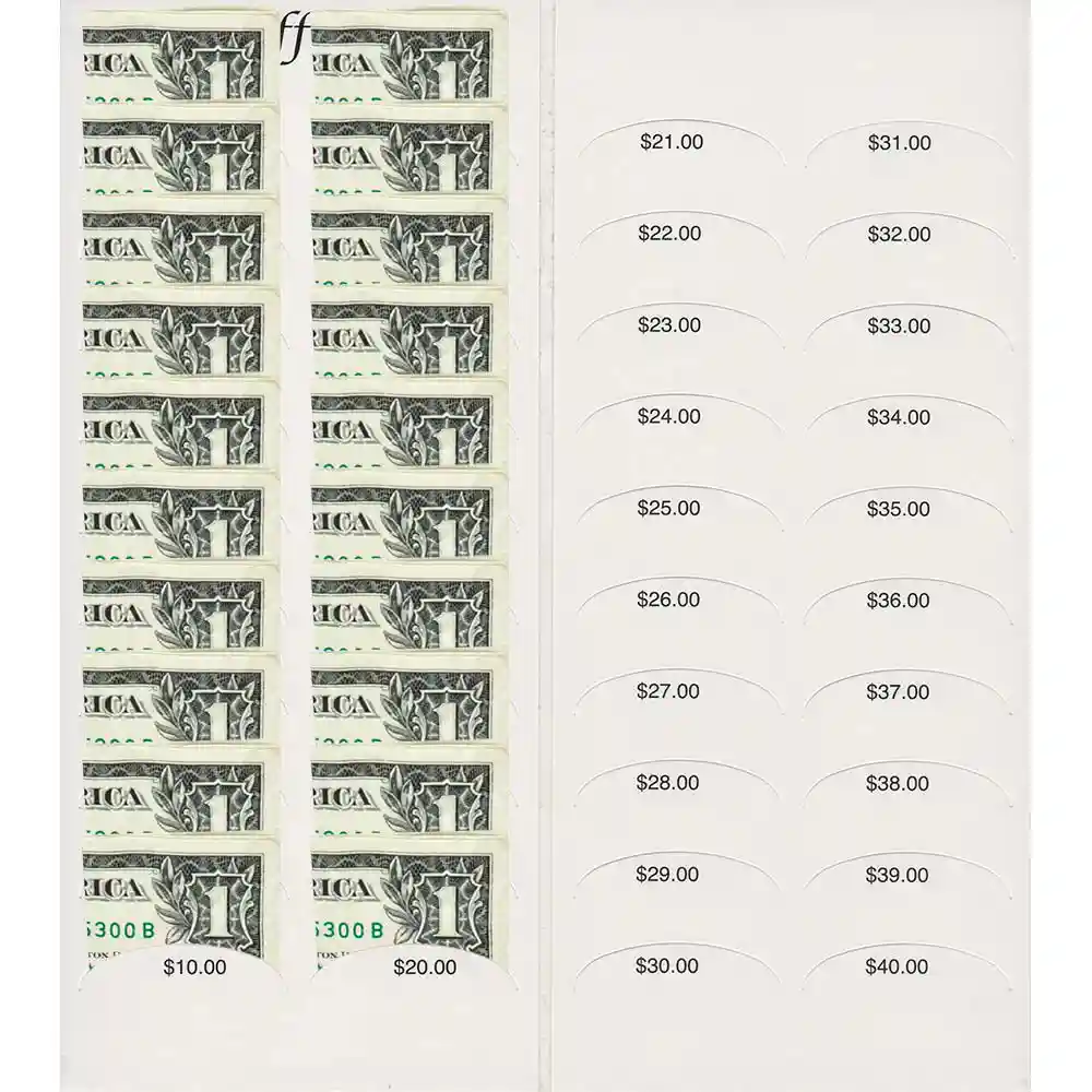 $40 Sacrificial Offering Lenten Easter Dollar Bill Folder - Inside with Money