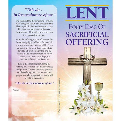 $40.00 Dollar Offering Folders for Lent  (50)