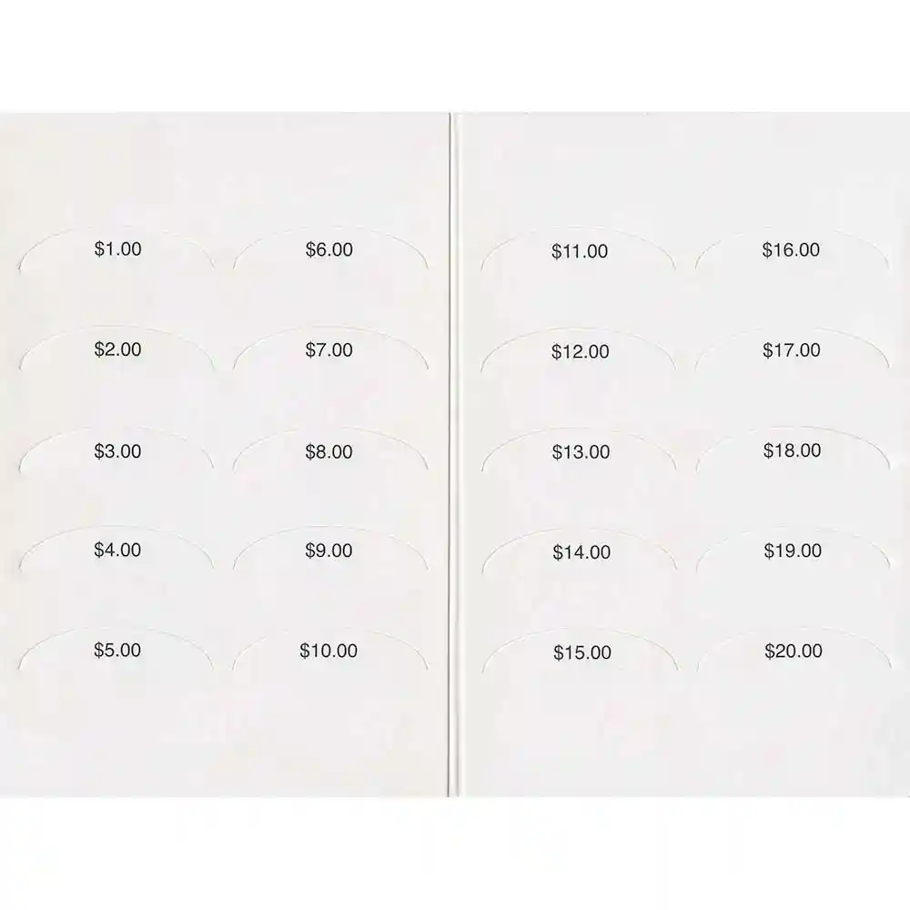 $20 Blank Blue Dollar Bill Fundraising Coin Folder - Gleaners - Outside