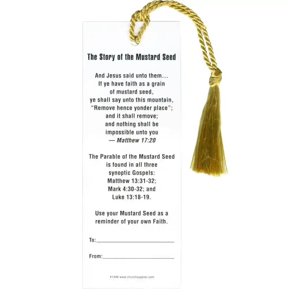 Parable of the Mustard Seed Bookmark With Tassel