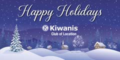 Kiwanis Happy Holidays Vinyl Banners 4 x 8 Foot