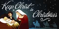 Keep Christ In Christmas Banner - Vinyl Christmas Banners 4 x 8 Foot