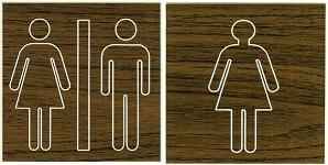 Plastic Restroom Sign