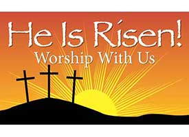 He Is Risen Easter Worship Church Banners - 3 x 5 Foot